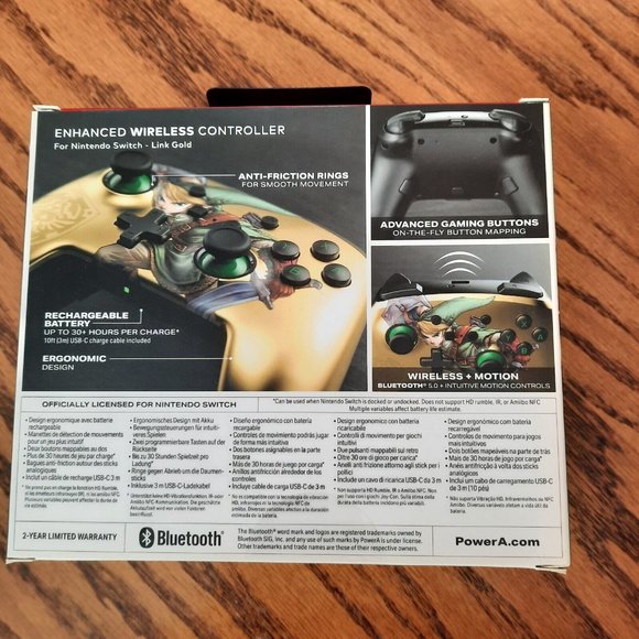 BOX ONLY Power A The Legend Of Zelda Gold Nintendo Switch enhanced controller - Picture 2 of 4